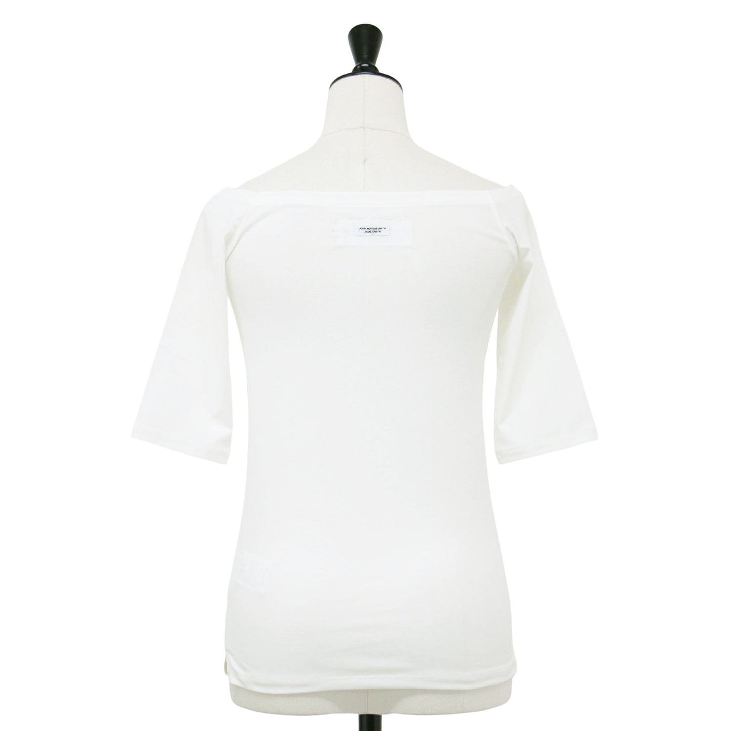 25春夏 コットン オフショルダー ハーフスリーブ トップス / COTTON POLYURETHANE OFF SHOULDER HALF SLEEVE TOPS カットソー 五分袖