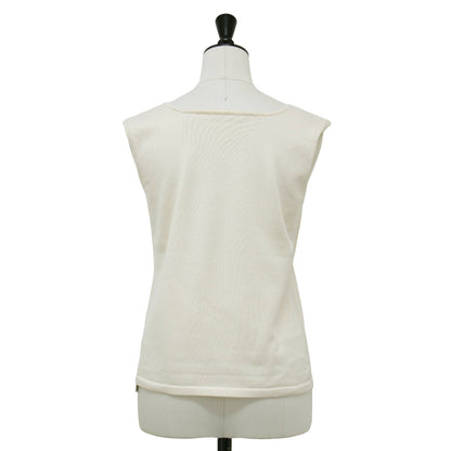 25春夏 ペーパー ミックス スリーブレス ニット / Paper Mix Sleeveless プルオーバー ノースリーブ スクエアネック