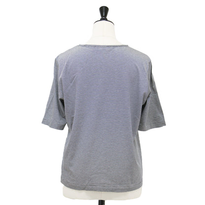 24春夏 コットン ブレンド ボーダー Tシャツ / カットソー 半袖 ハーフスリーブ クルーネック