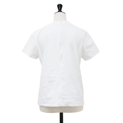 Joie White ミニスタンドネック 半袖 トップス / Tシャツ ジャージー素材