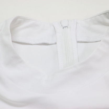 Joie White ミニスタンドネック 半袖 トップス / Tシャツ ジャージー素材
