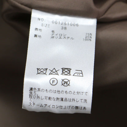 セミフレア ダブル コート / チェスター ロング Vネック ウール