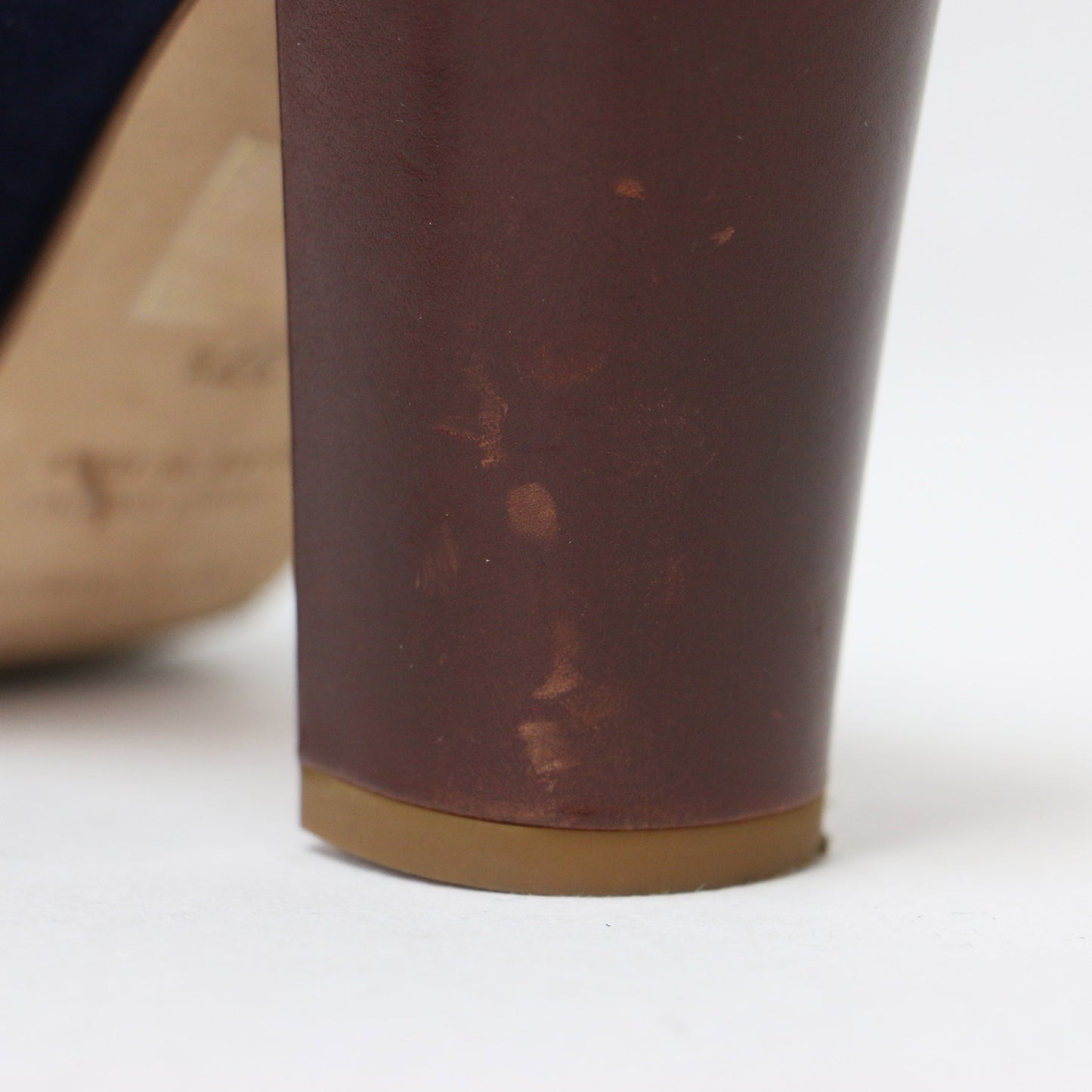 スエード チャンキーヒール サンダル / ミュール オープントゥ ハイヒール レザー