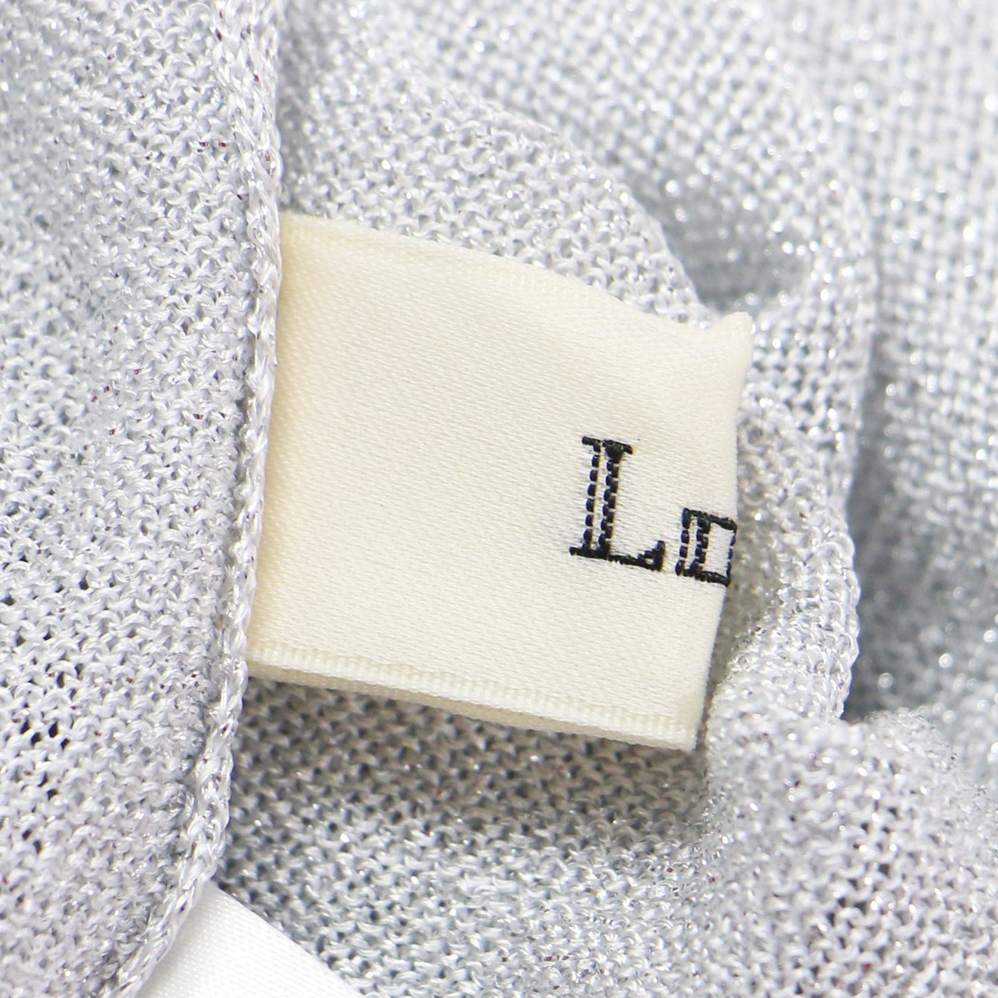 × IENA 別注 グリッター ニット タンクトップ / プルオーバー ノースリーブ Uネック ラメ糸