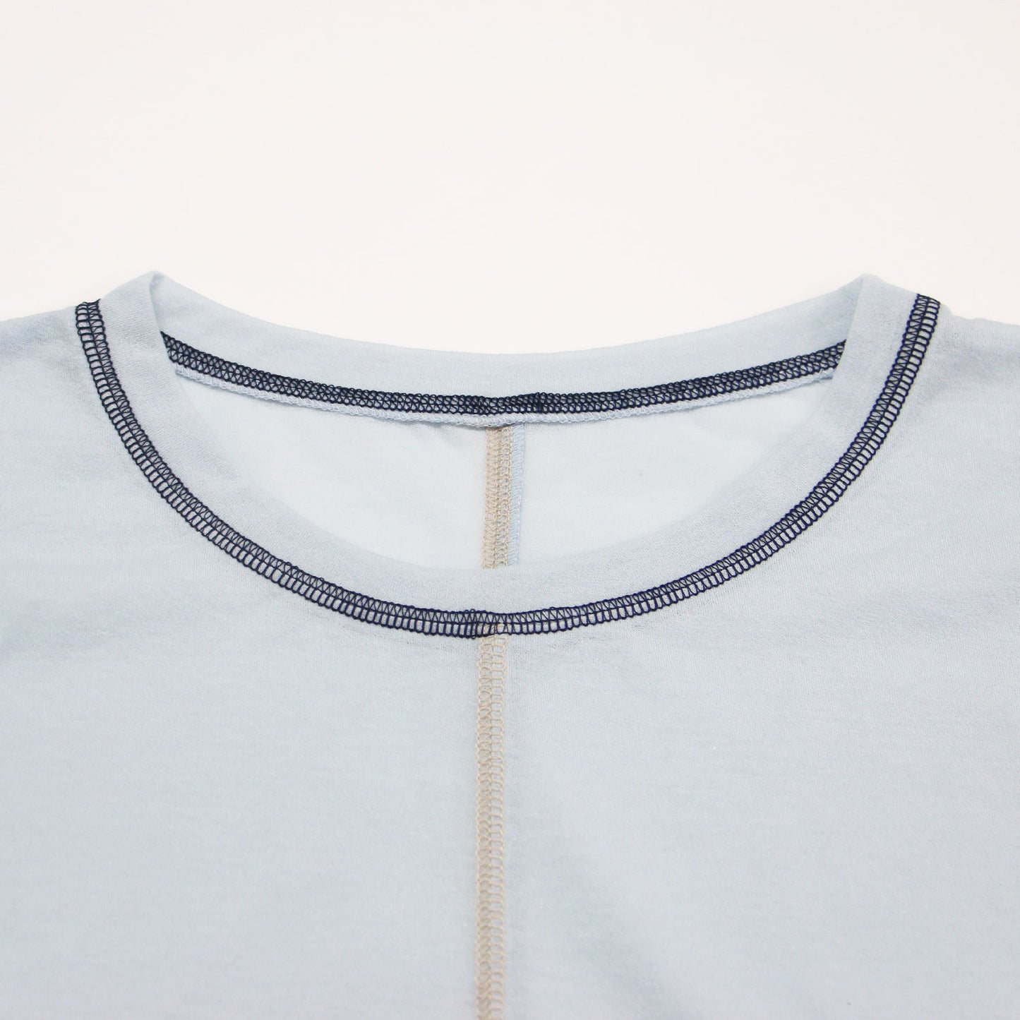 25春夏 コットン ナイロン カラーロック ノースリーブ Tシャツ / カットソー クルーネック シアー