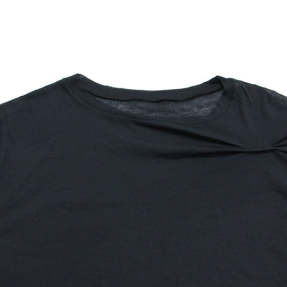 25春夏 ポリエステル コットン ハイゲージ タック クルーネック カットソー / Tシャツ 長袖 シアー