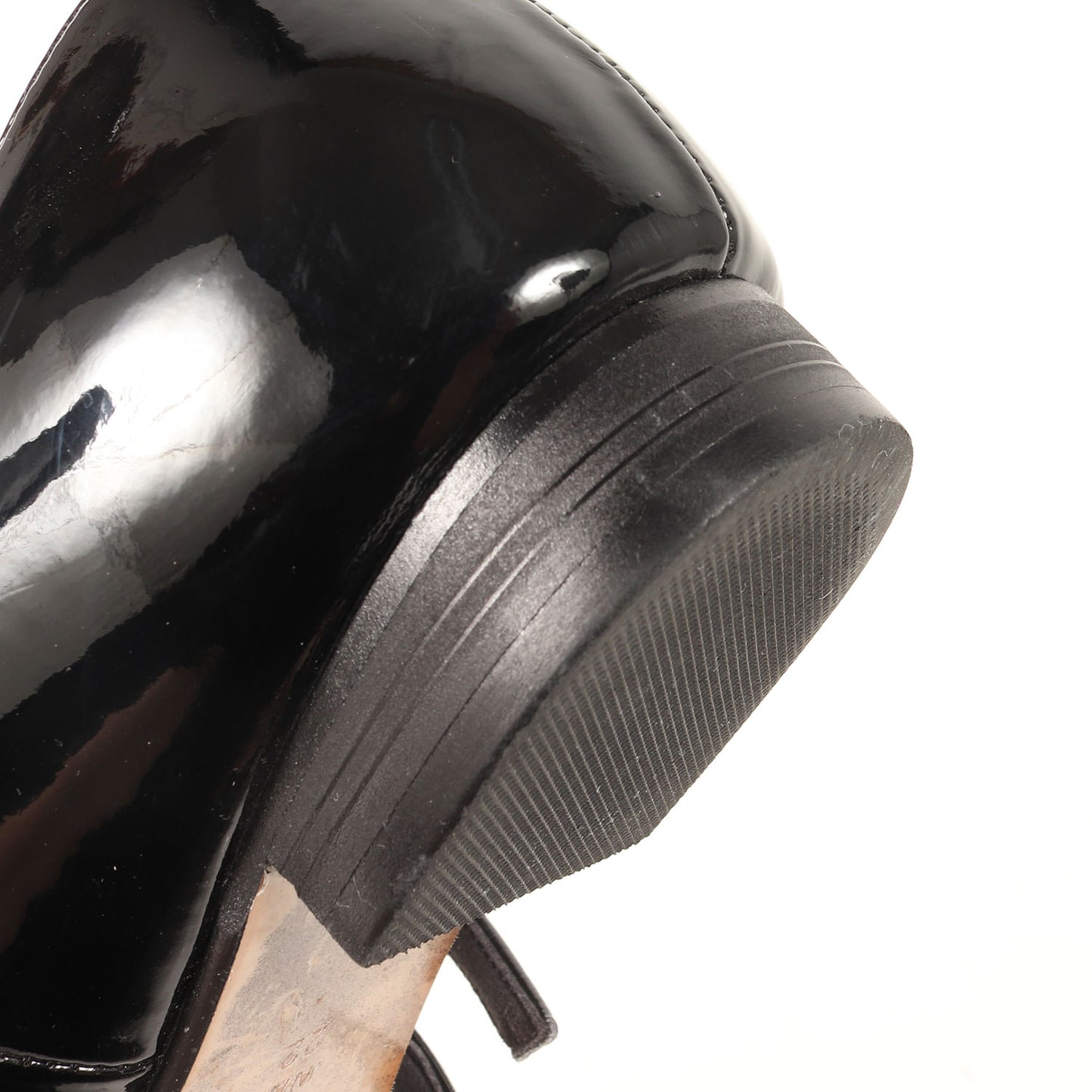 エナメル レザー ダブルストラップ パンプス / バレエシューズ フラット ポインテッドトゥ パテント