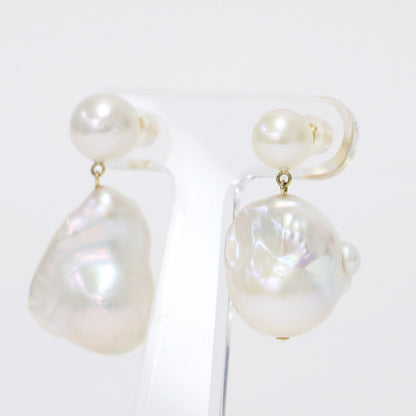 バロックパール ピアス / EMMA 両耳用 真珠 淡水パール K18YG