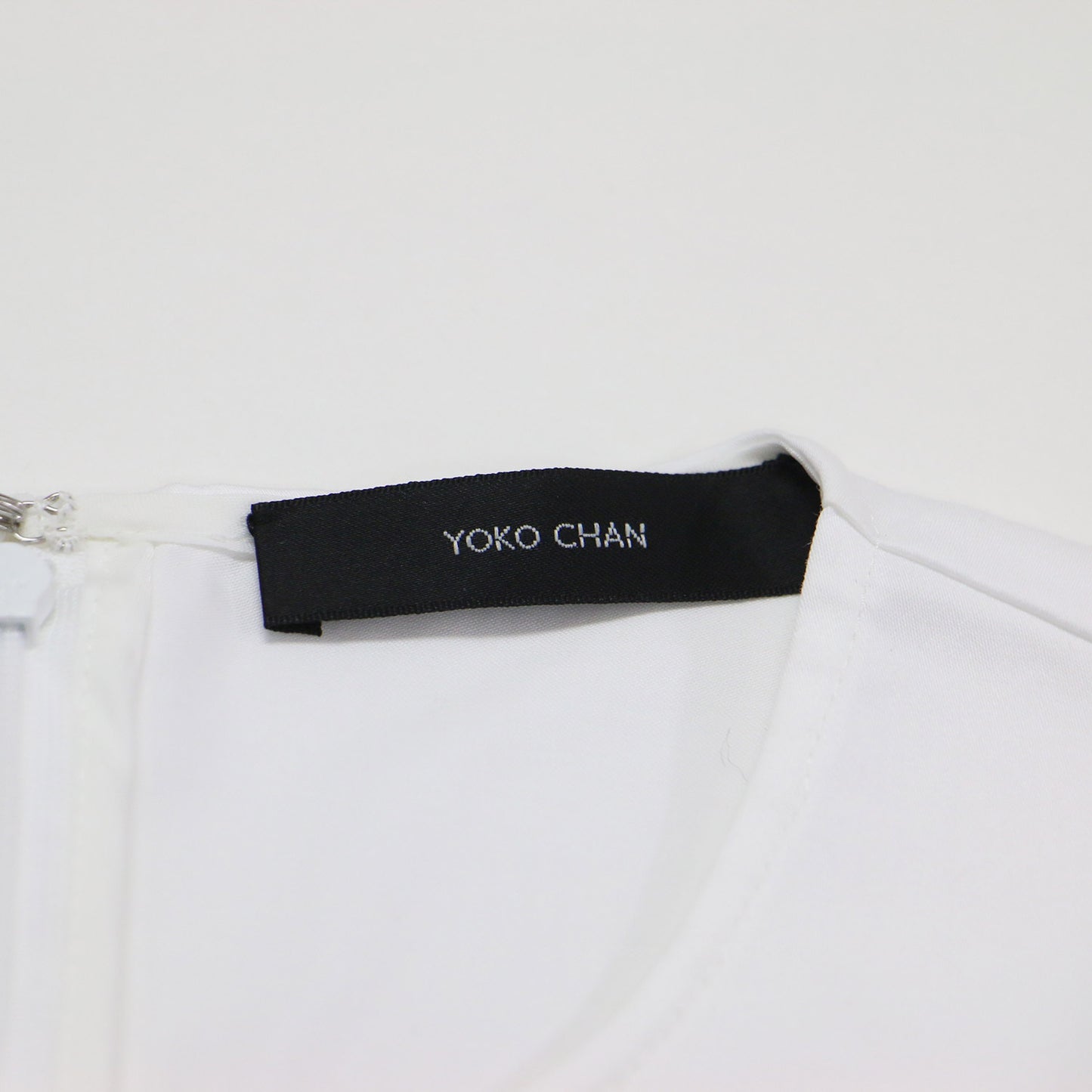 コットン 裾フリル 長袖 ブラウス / シャツ クルーネック ノーカラー