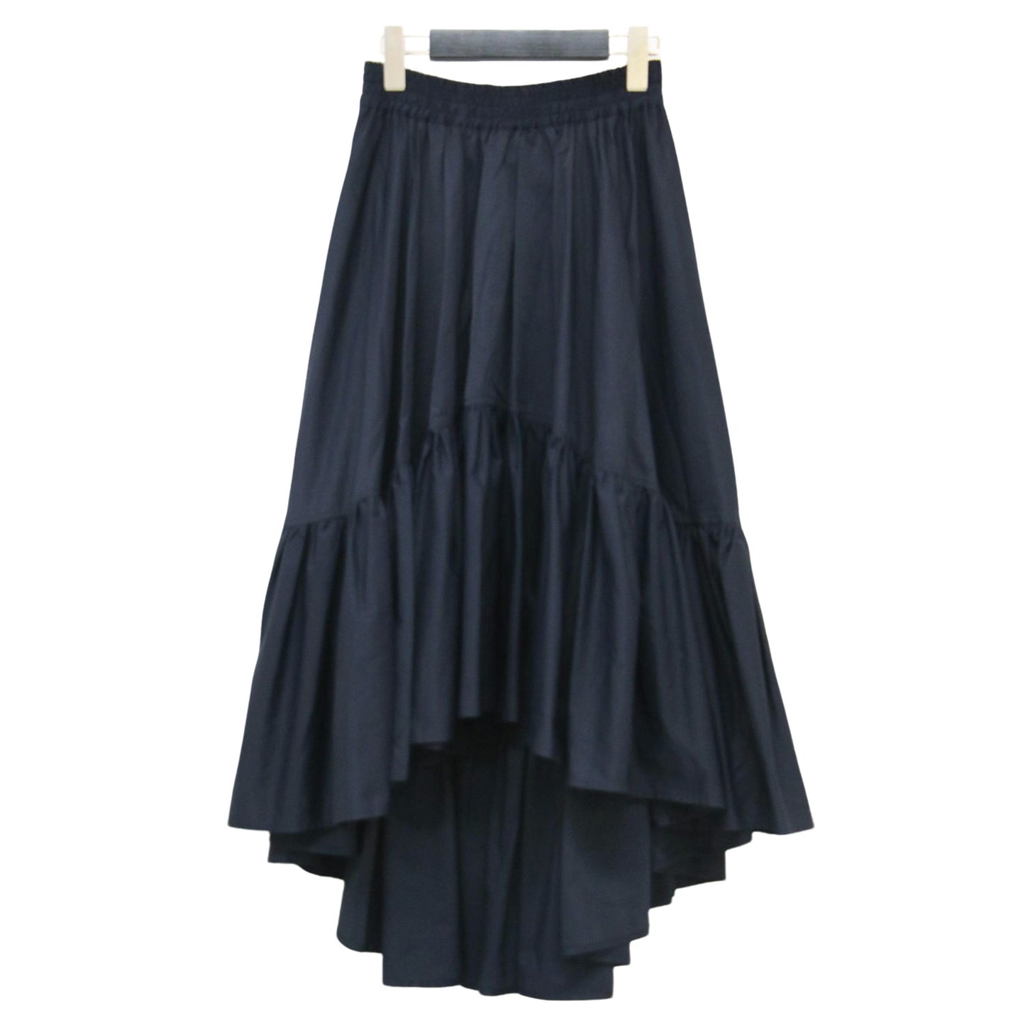 フィッシュテール ティアード スカート / ロング ギャザー ポリエステル コットン