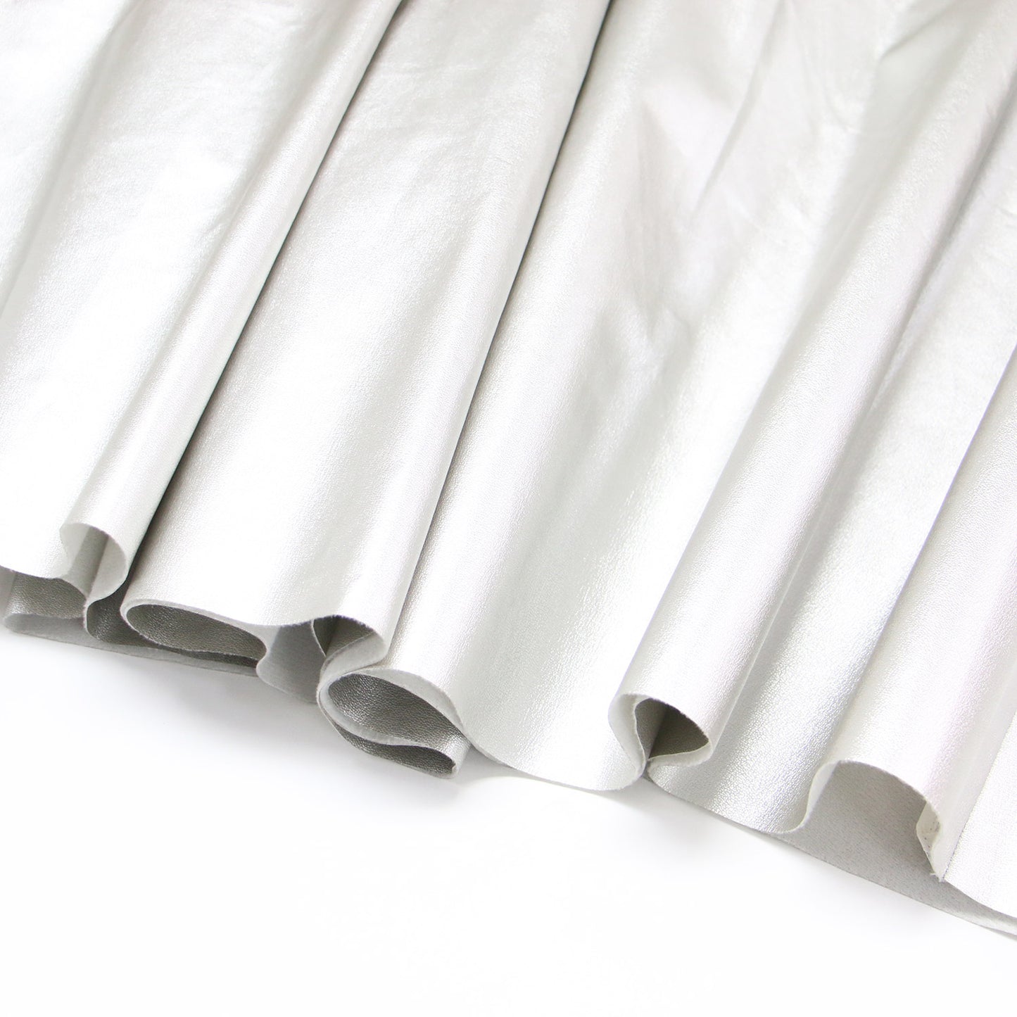 シャイニー ボリューム スカート / ロング丈 ギャザー フェイクレザー