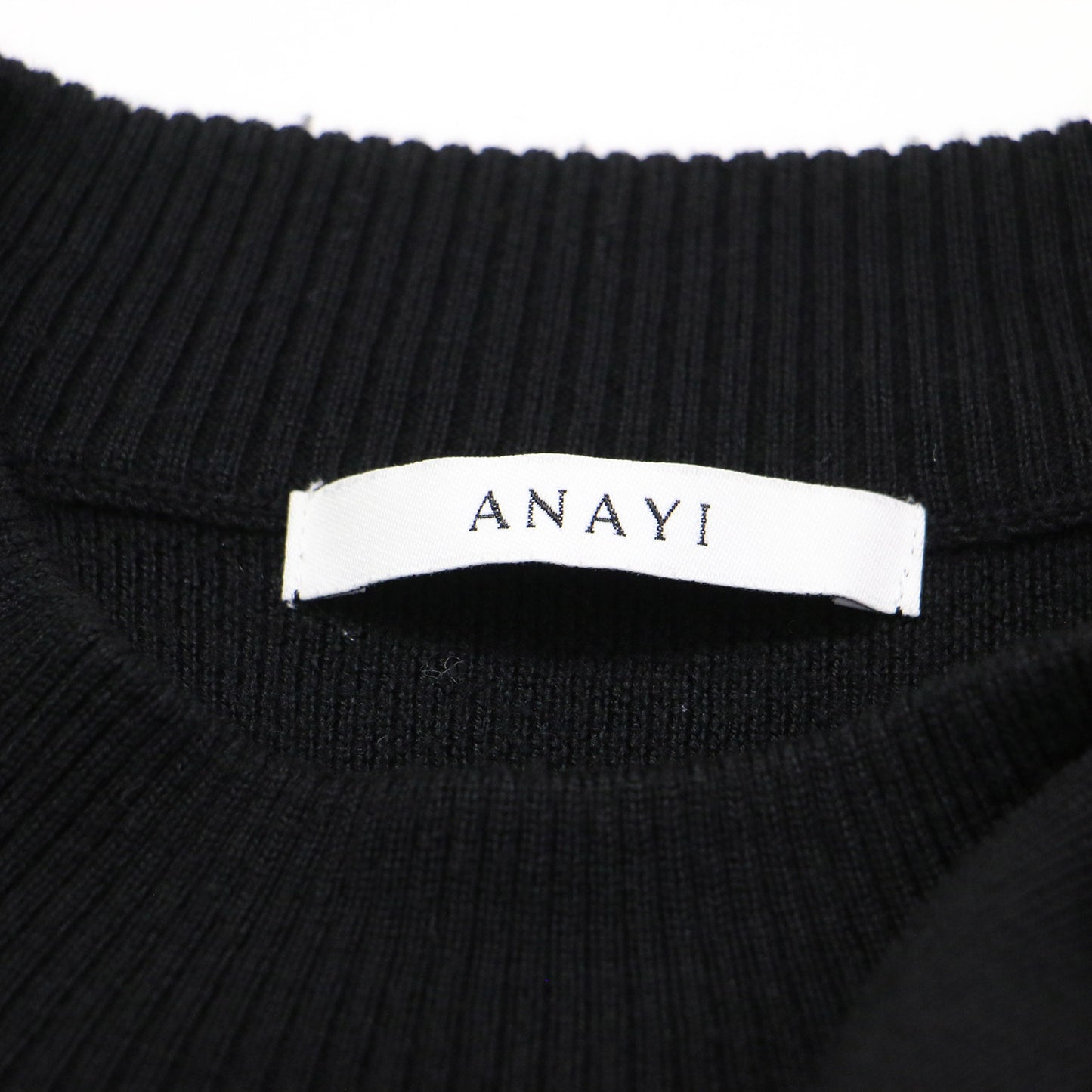 22秋冬 リボン付 タフタ ドッキング ワンピース / ミディ丈 ニット ハイネック 長袖 切替 ギャザー ウール