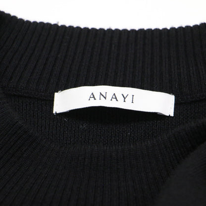 22秋冬 リボン付 タフタ ドッキング ワンピース / ミディ丈 ニット ハイネック 長袖 切替 ギャザー ウール