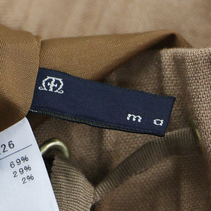 テーパード プルオン パンツ / スラックス タック センタープレス ウエストゴム ウール