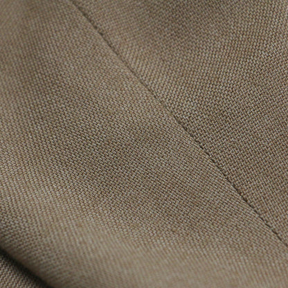 テーパード プルオン パンツ / スラックス タック センタープレス ウエストゴム ウール