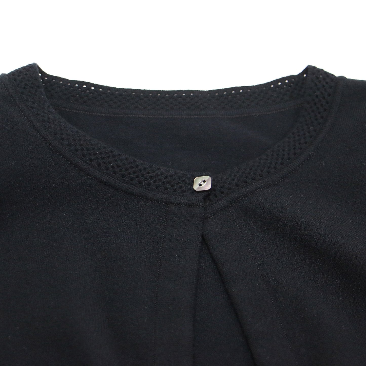 ショート ニット カーディガン / ボレロ 七分袖 クルーネック ハイゲージ