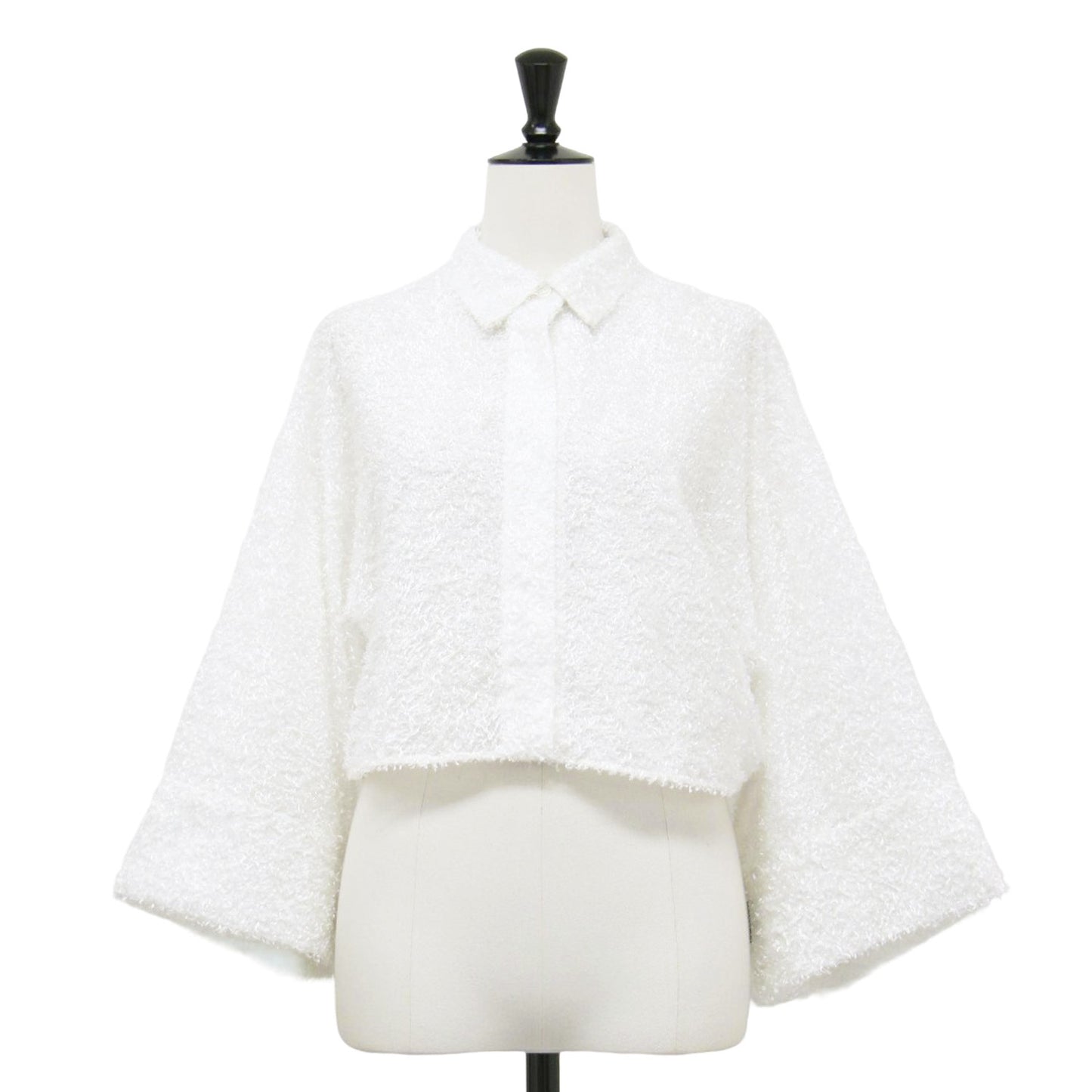 25春夏 ツッキリ ブラウス / Paul シャツ クロップド丈 七分袖 ワイドスリーブ シャギー