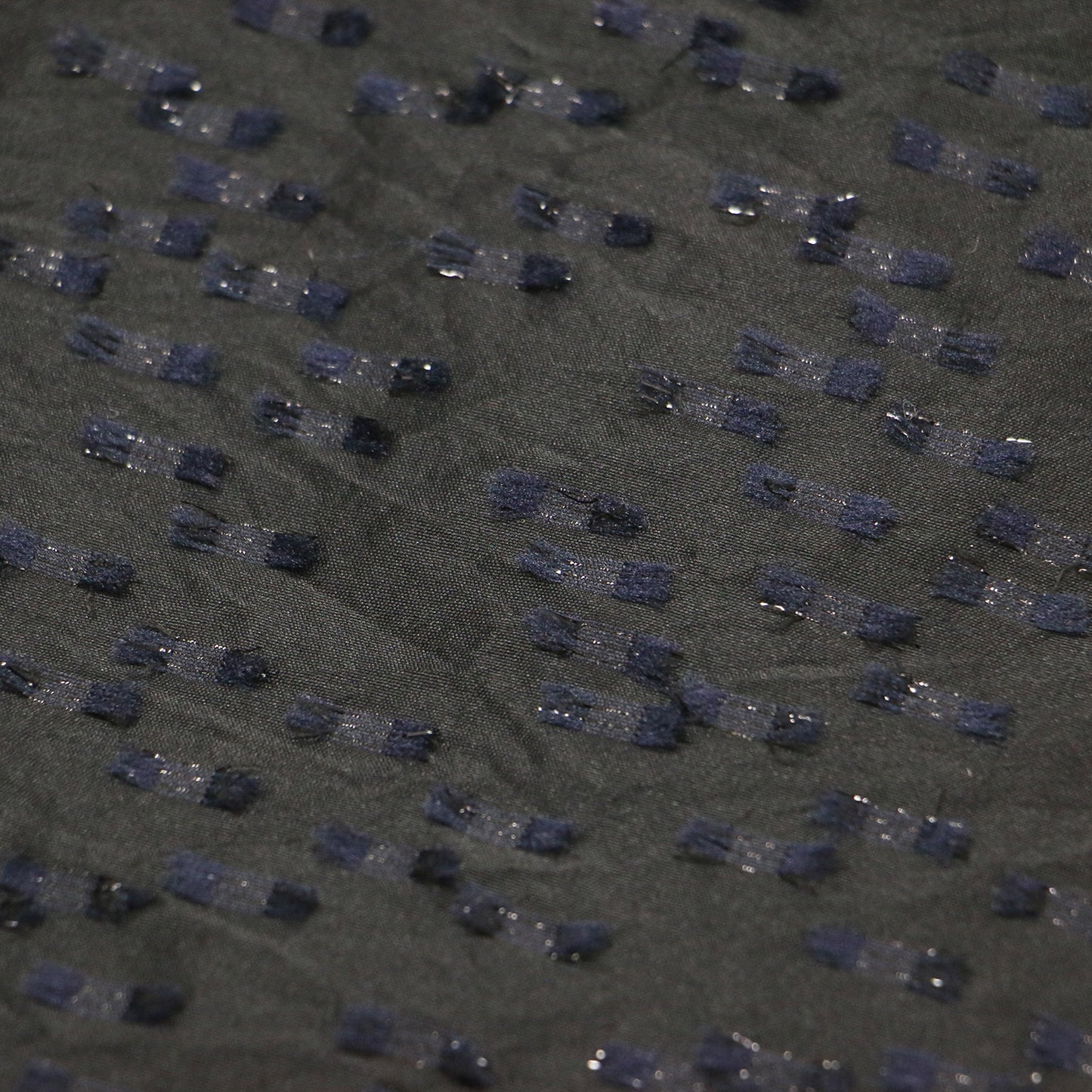 25春夏 カットジャガード パフスリーブ ブラウス / 5分袖 クルーネック シアー