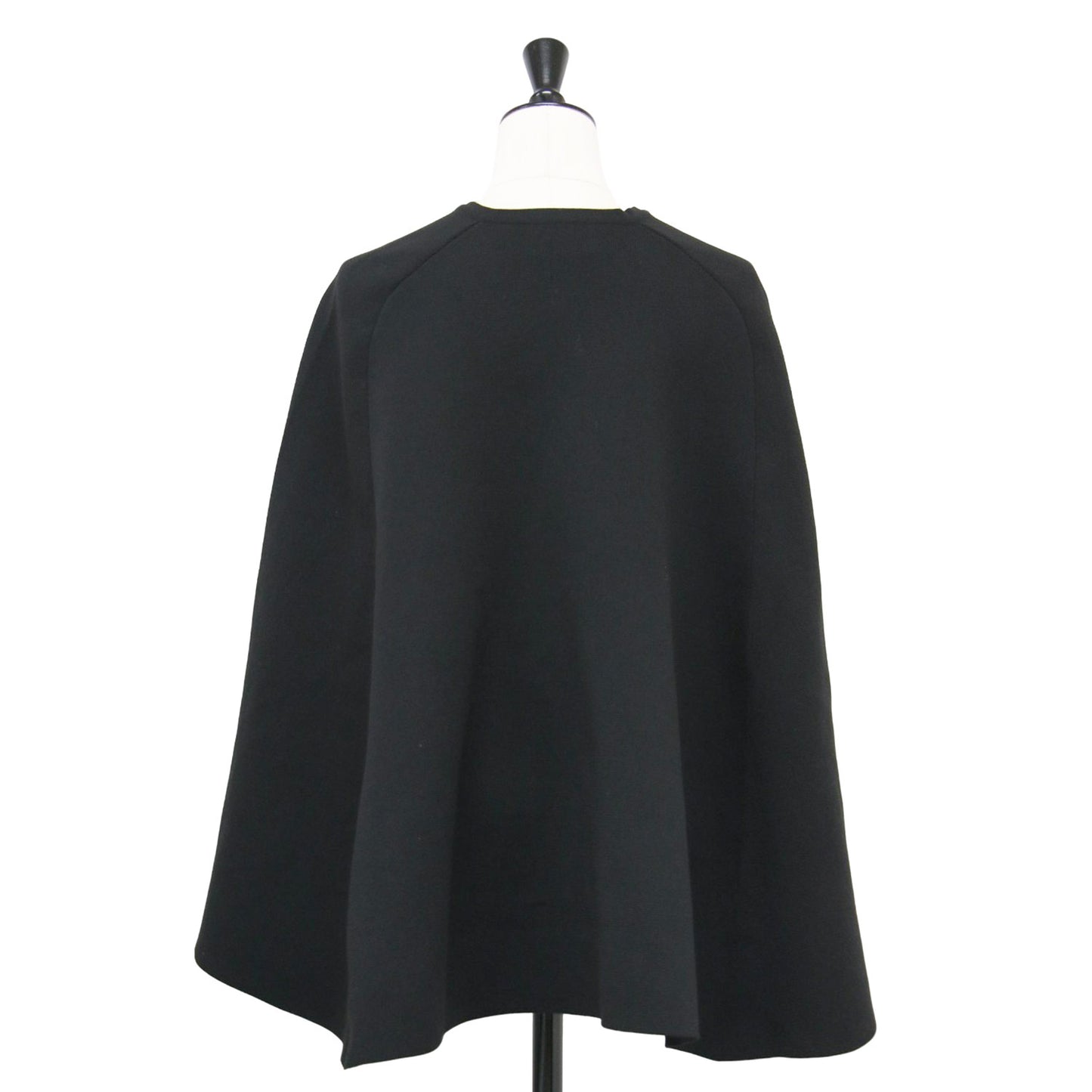 23秋冬 ケープ カーディガン / ポンチョ ニット Aライン クルーネック メタルボタン