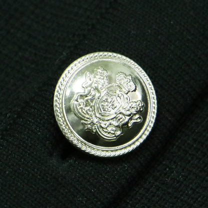 23秋冬 ケープ カーディガン / ポンチョ ニット Aライン クルーネック メタルボタン