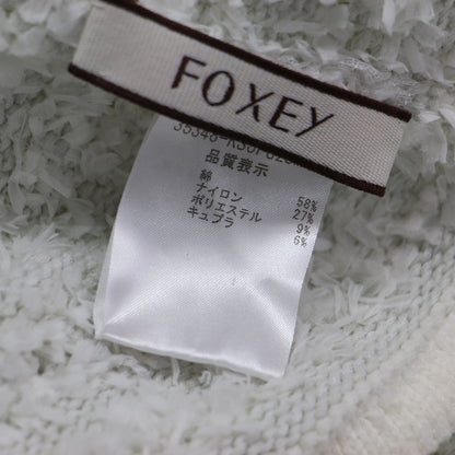 ツイード ニット カーディガン / ジャケット ショート丈 クルーネック 長袖 コットン