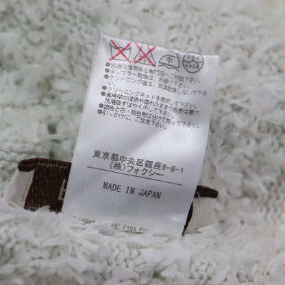 ツイード ニット カーディガン / ジャケット ショート丈 クルーネック 長袖 コットン