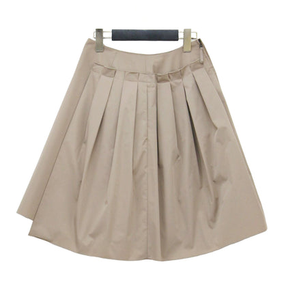 タック ミディ スカート / 膝丈 Aライン グログラン
