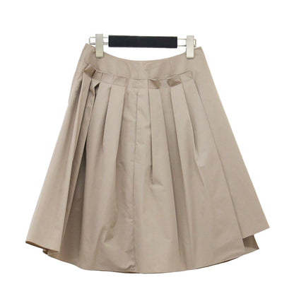 タック ミディ スカート / 膝丈 Aライン グログラン