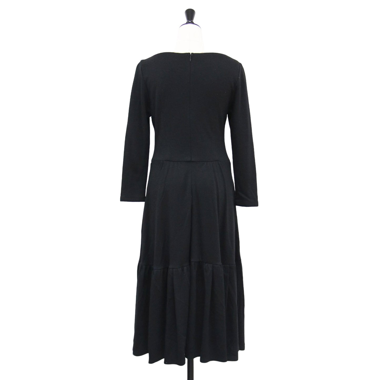 ウィークエンド ドレス / WEEKEND DRESS ワンピース ミディ丈 ボートネック 七分袖 ウールジャージ