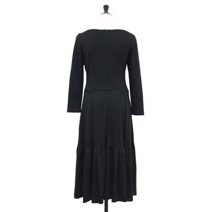 ウィークエンド ドレス / WEEKEND DRESS ワンピース ミディ丈 ボートネック 七分袖 ウールジャージ