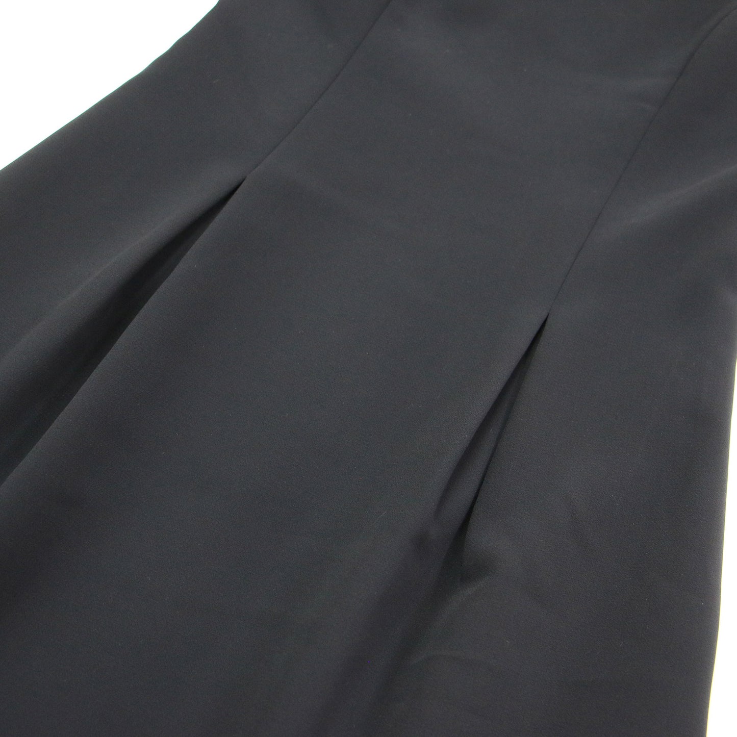 襟付き 七分袖 ミディ ワンピース / 膝丈 ローカラー タック