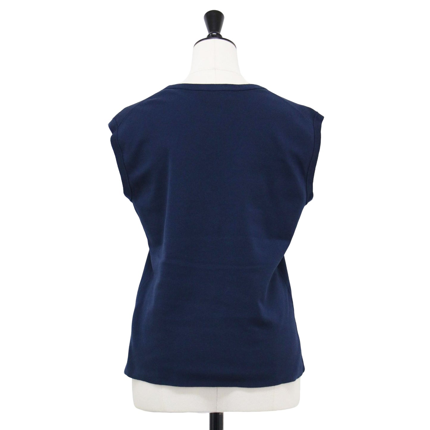 24春夏 ソフト コットン ナイロン プルオーバー / ニット ノースリーブ クルーネック コットン