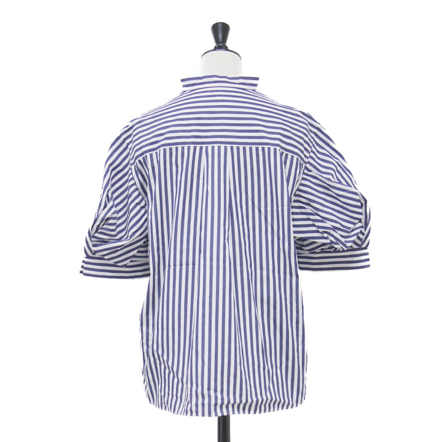 23春夏 ストライプ コンビ 半袖 Tシャツ / Cotton Poplin T-Shirt 23-06557 プルオーバー クルーネック 切替 コットン