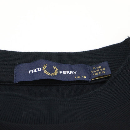 鹿の子 ライン入り Tシャツ ワンピース / ミニ丈 半袖 クルーネック コットン