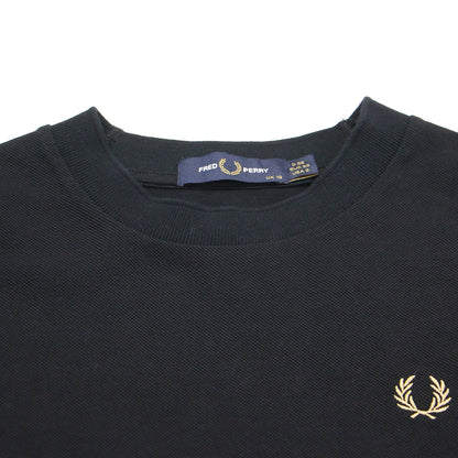 鹿の子 ライン入り Tシャツ ワンピース / ミニ丈 半袖 クルーネック コットン