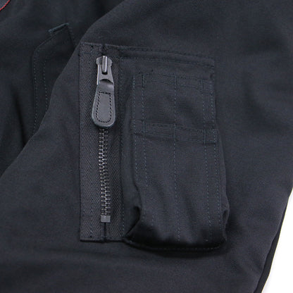 21秋冬 バックプリーツ MA-1 ポンチョ コート / アウター ブルゾン ミドル丈 ジップアップ Aライン リブ ウール