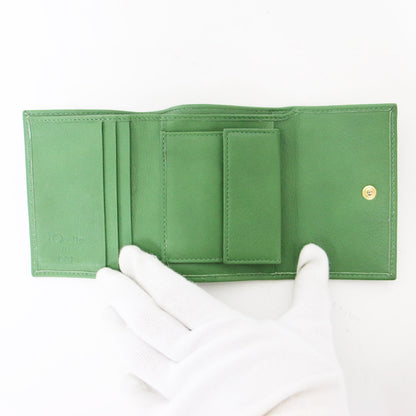 IOPELLE 20春夏 三つ折 ミニ ウォレット / 財布 コンパクト サイバスケ柄 型押し レザー