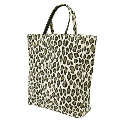 ペーパー レオパード プリント トートバッグ / PAPER LEO ハンドバッグ ヒョウ柄 キャンバス コットン