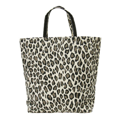 ペーパー レオパード プリント トートバッグ / PAPER LEO ハンドバッグ ヒョウ柄 キャンバス コットン