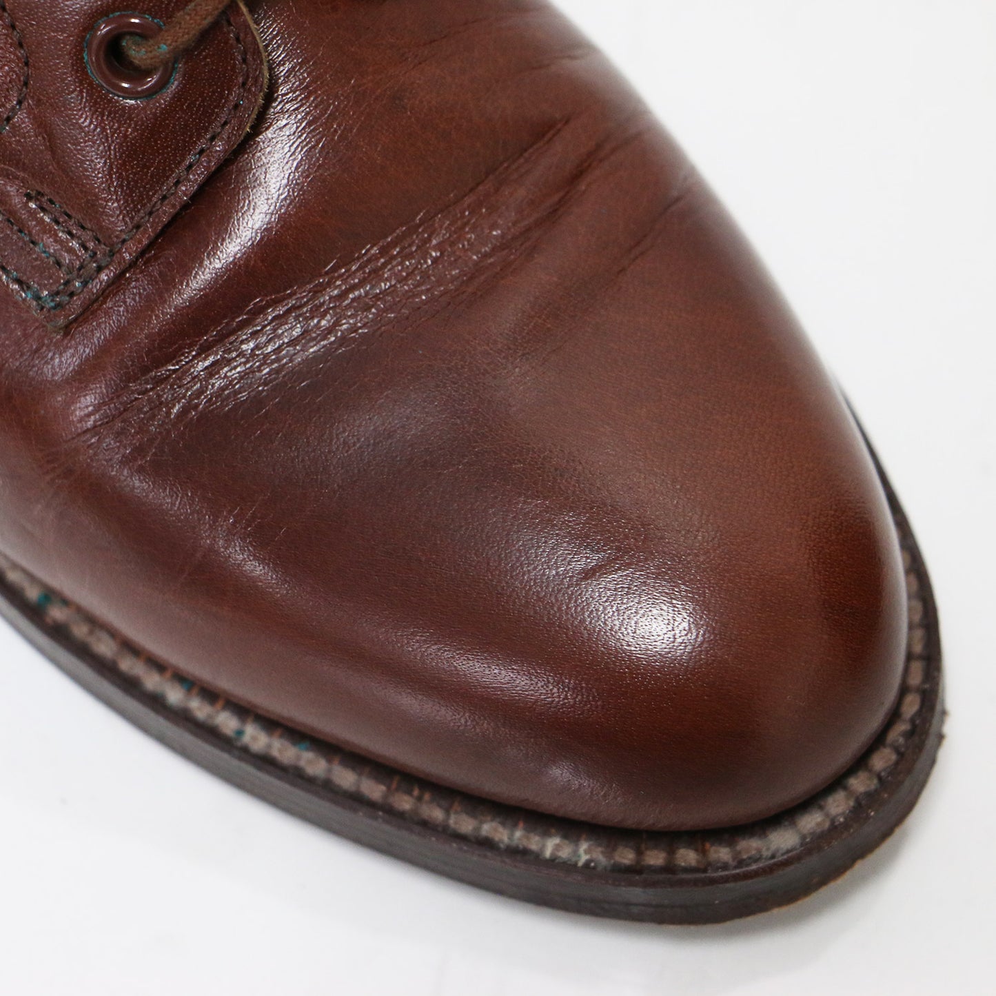 レザー レースアップ ショートブーツ / フラット ラウンドトゥ ヴィンテージ