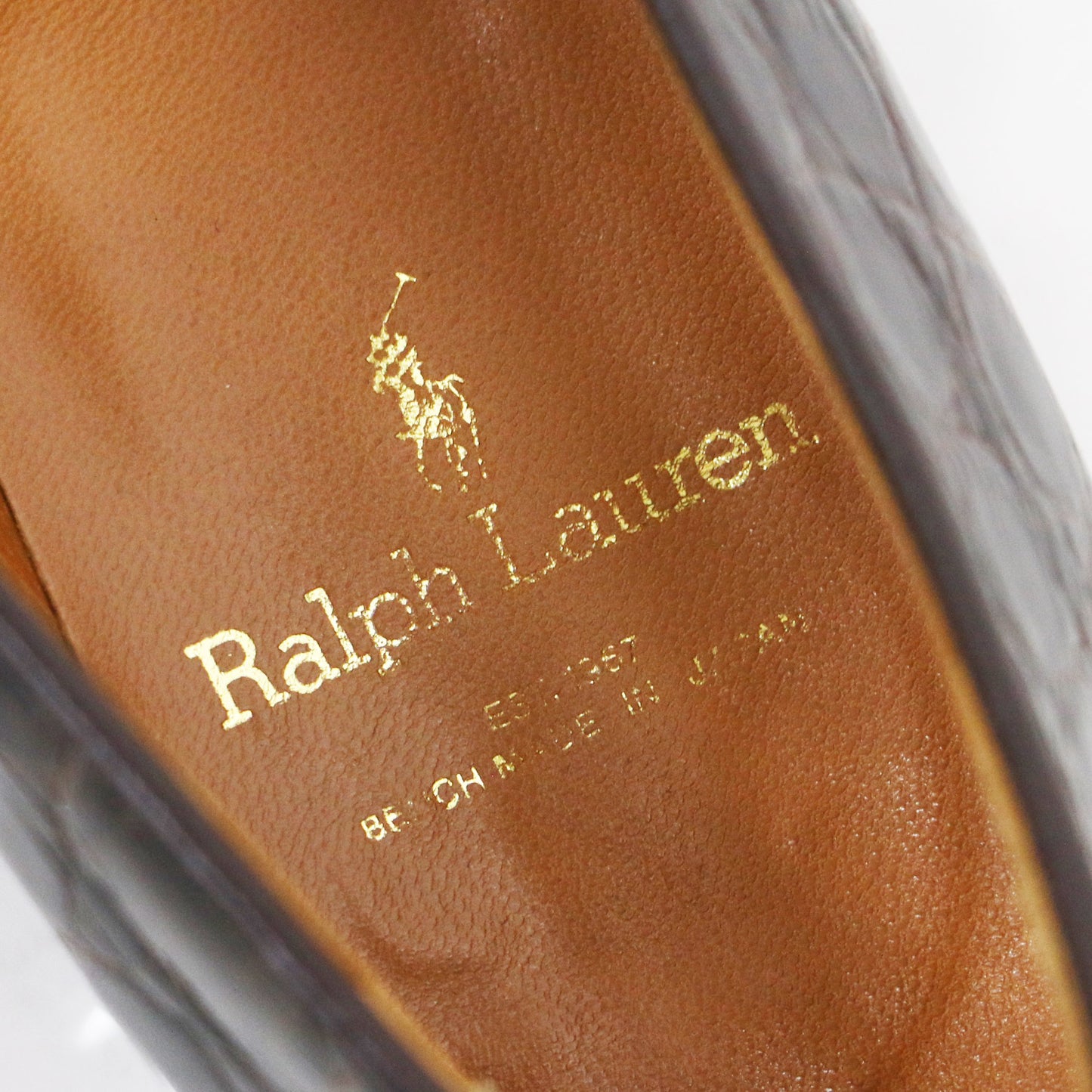 型押し レザー ローファー / シューズ スリッポン フラット ベルト 金具 ヴィンテージ