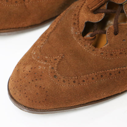 スエード レースアップ ウィングチップ シューズ / フラット タッセル レザー ヴィンテージ