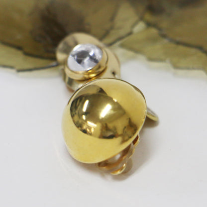 ガラス リーフ イヤリング / glass leaf earring 両耳用 クリア 塩化ビニール