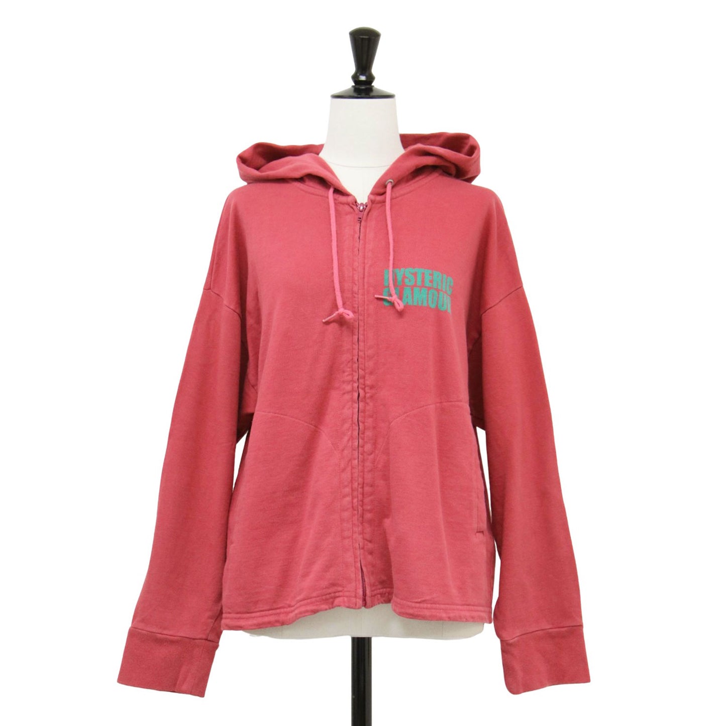 ロゴ グラフィック プリント ジップ パーカー / HIGH VOLTAGE 1984 フーディ スウェット 長袖 裏毛 コットン