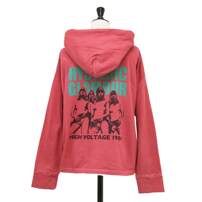 ロゴ グラフィック プリント ジップ パーカー / HIGH VOLTAGE 1984 フーディ スウェット 長袖 裏毛 コットン