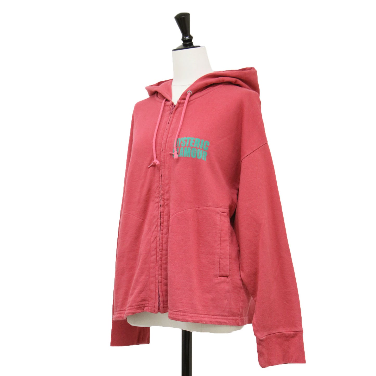 ロゴ グラフィック プリント ジップ パーカー / HIGH VOLTAGE 1984 フーディ スウェット 長袖 裏毛 コットン