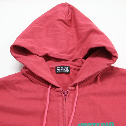 ロゴ グラフィック プリント ジップ パーカー / HIGH VOLTAGE 1984 フーディ スウェット 長袖 裏毛 コットン