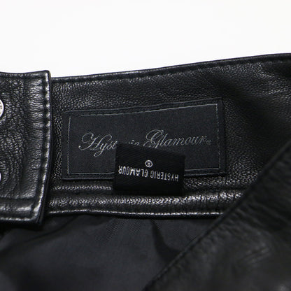 ラムレザー フレア ミニ スカート / Aライン 羊革