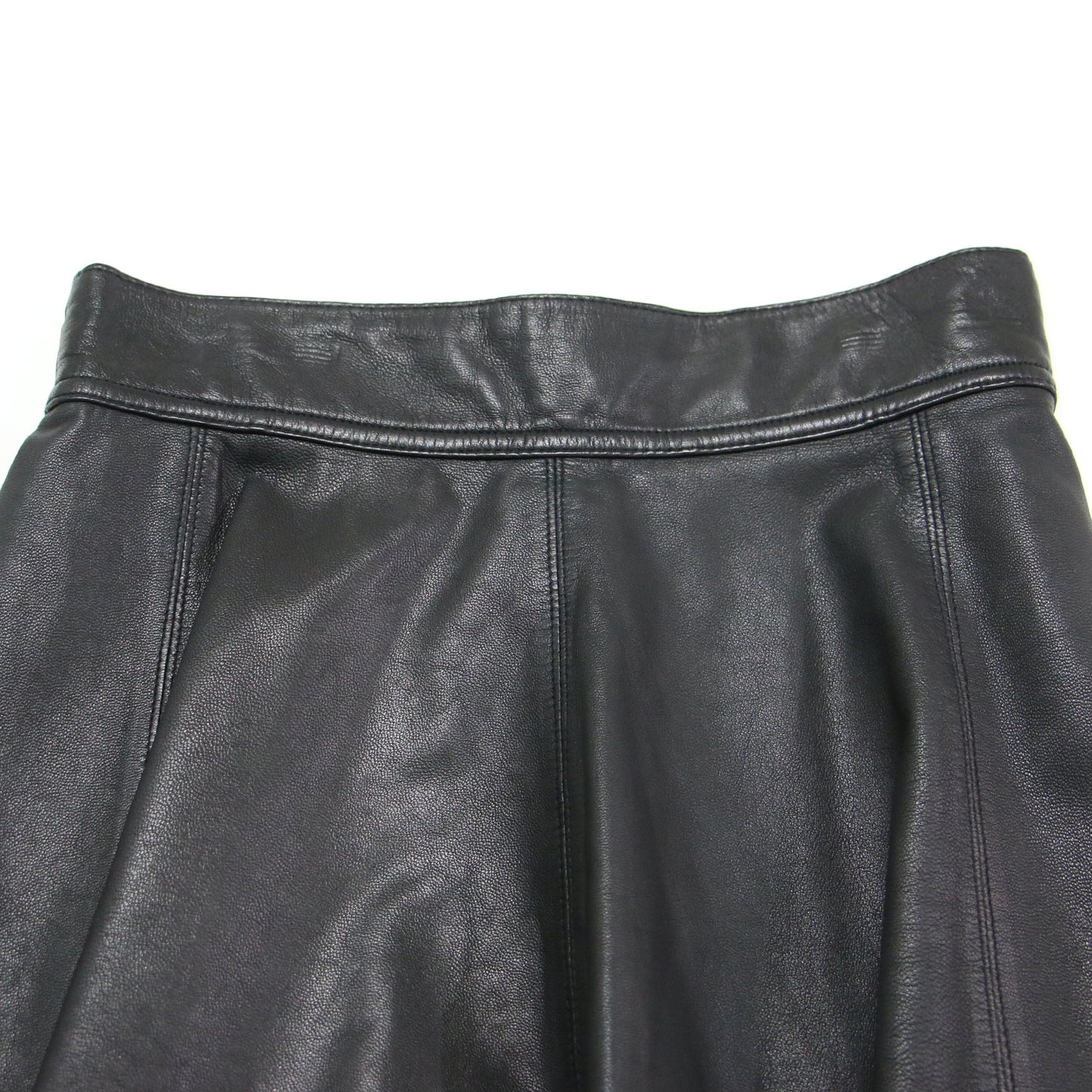 ラムレザー フレア ミニ スカート / Aライン 羊革