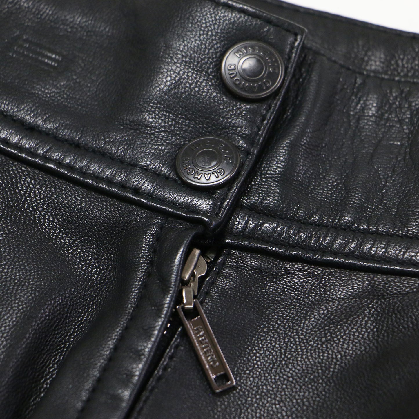 ラムレザー フレア ミニ スカート / Aライン 羊革